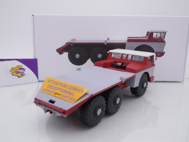 Preview: Norev 690043 # Berliet T100 Nr.4 Baujahr 1959 rot-grau " On the way to Tulsa " 1:43