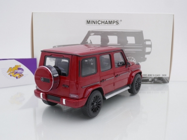 Preview: Minichamps 110037101 # Mercedes-AMG G-Klasse G63 Baujahr 2020 " dunkelrot " 1:18