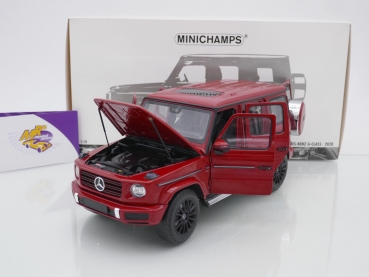 Preview: Minichamps 110037101 # Mercedes-AMG G-Klasse G63 Baujahr 2020 " dunkelrot " 1:18