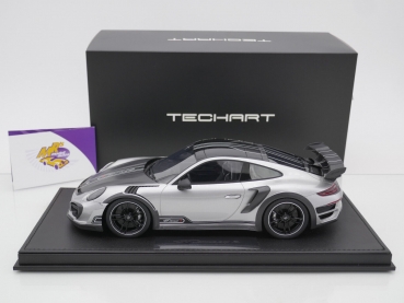 Preview: GT Spirit 091.992.118.002 # Porsche 911 (992) GT Street R Baujahr 2021 " GT-silber / carbon " 1:18