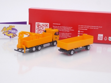Preview: Herpa 316217 # Iveco S-Way ND Baustoff-Hängerzug " kommunalorange " 1:87
