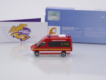 Preview: Herpa 953238 # Mercedes-Benz Sprinter '13 Hochdach " Einsatzleitung Feuerwehr Lünen " 1:87