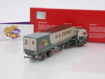 Preview: Herpa 315661 # Scania 143 2/2-achs Kühlkoffer-Sattelzug " H.E. Payne (England) " 1:87