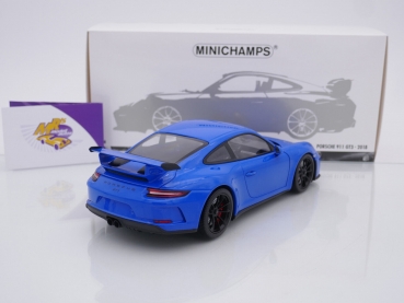 Preview: Minichamps 110067024 # Porsche 911 (991.2) GT3 Baujahr 2018 " sharkblue " 1:18