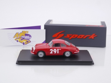 Preview: Spark S6143 # Porsche 356B T6 Carrera 2 GT Nr.291 Rallye Monta Carlo 1963 " H-J. Walter - E. Stock " 1:43