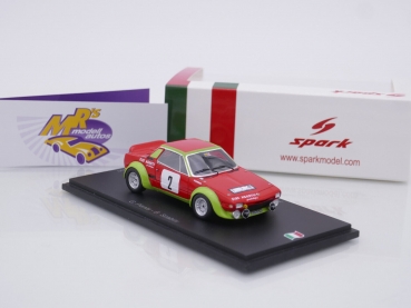 Preview: Spark SI012 # Fiat Abarth X 1/9 Nr.2 Rallye di Sicilia 1974 " G. Pianta - B. Sacbini " 1:43