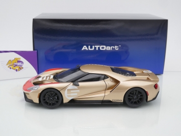 Preview: AUTOart 72928 # Ford GT Heritage Edition Holman Moody Nr.5 Baujahr 2021 " Gold Metallic / Red & White " 1:18