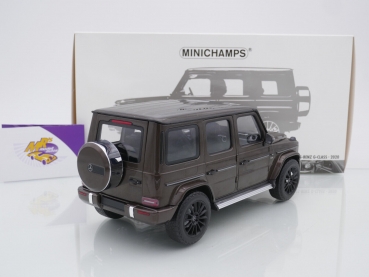 Preview: Minichamps 110037102 # Mercedes-AMG G-Klasse G63 Baujahr 2020 " dunkelbraunmetallic " 1:18