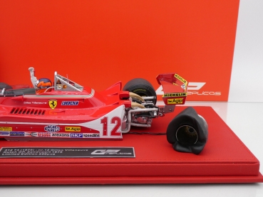 Preview: GP Replicas GPGV02 # Ferrari 312 T4 F1 Nr.12 Niederlande (Zandvoort) GP 1979 Crash Version " Gilles Villeneuve " 1:18 Mit Fahrerfigur !!