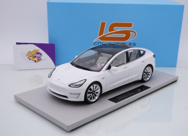 LS Collectibles LS074C # Tesla Model 3 Baujahr 2019 in " weiß " 1:18