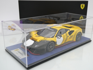Preview: Look Smart LS18RC014 # Ferrari 488 GT Modificata Test Car " gelb-grau " 1:18
