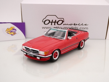Ottomobile OT962 # Mercedes-Benz SL500 AMG (R107) Cabriolet Baujahr 1986 " rot " 1:18