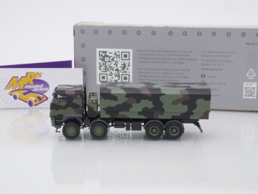 Preview: Herpa 746922 # Iveco Trakker 8x8 geschützt Pritschen-LKW Militärversion " flecktarndesign " 1:87