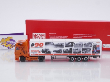 Preview: Herpa 316118 # MAN TGX GX Koffer-Sattelzug " # 90 Jahre Krüger Internationale Spedition " 1:87