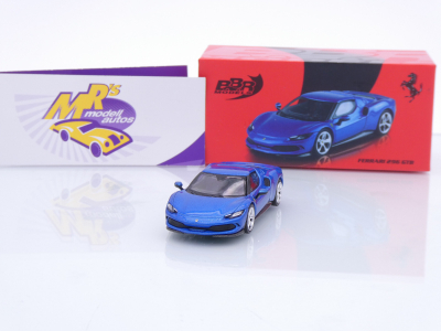 BBR Models BBRFER64004 # Ferrari 296 GTB Baujahr 2022 " Blu Corsa " 1:64