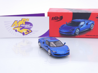 Preview: BBR Models BBRFER64004 # Ferrari 296 GTB Baujahr 2022 " Blu Corsa " 1:64