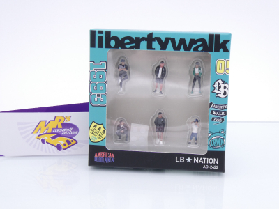 American Diorama AD-2422 # 6er Figuren Set " Liberty Walk LB Nation " 1:64