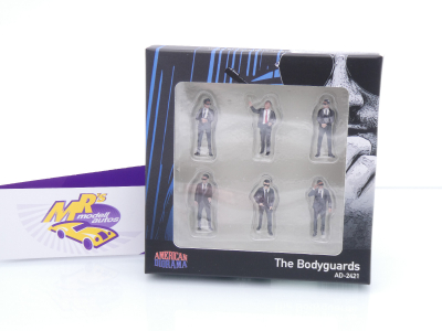 American Diorama AD-2421 # 6er Figuren Set schwarz " The Bodyguards " 1:64