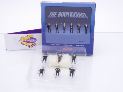 Preview: American Diorama AD-2421 # 6er Figuren Set schwarz " The Bodyguards " 1:64