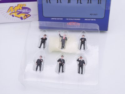 Preview: American Diorama AD-2421 # 6er Figuren Set schwarz " The Bodyguards " 1:64