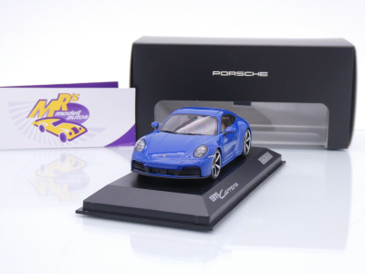 Minichamps WAP0200210SCPE # Porsche 911 (992 II) Carrera Baujahr 2024 " luganoblau " 1:43