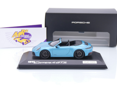 Preview: Minichamps WAP0200310SCPE # Porsche 911 (992 II) Carrera 4 GTS Cabrio Baujahr 2024 " ipanemablaumetallic " 1:43