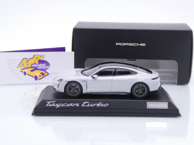 Preview: Norev WAP0201010STTB # Porsche Taycan Turbo (J1 PA) Baujahr 2024 " eisgraumetallic " 1:43