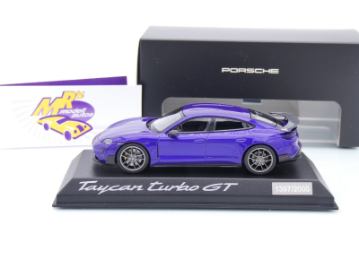 Preview: Norev WAP0201030STSE # Porsche Taycan Turbo GT (J1 PA) Baujahr 2024 " lilametallic " 1:43
