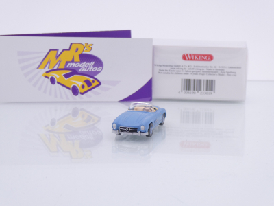 Wiking 0233 01 # Mercedes-Benz 300 SL Cabrio Baujahr 1957-63 " hellblau " 1:87