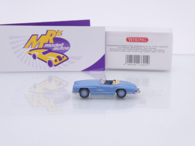 Preview: Wiking 0233 01 # Mercedes-Benz 300 SL Cabrio Baujahr 1957-63 " hellblau " 1:87