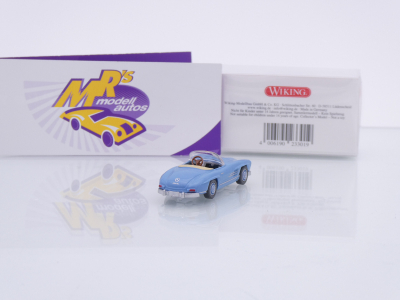 Preview: Wiking 0233 01 # Mercedes-Benz 300 SL Cabrio Baujahr 1957-63 " hellblau " 1:87