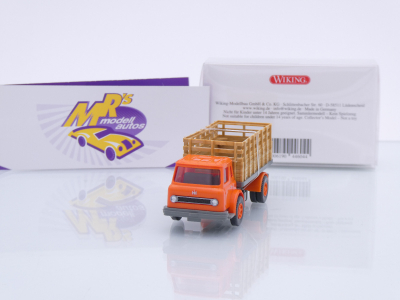 Wiking 0446 04 # Int. Harvester Gitteraufbau-LKW Baujahr 1962-79 " orange " 1:87