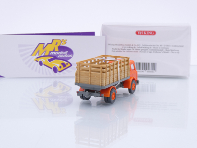 Preview: Wiking 0446 04 # Int. Harvester Gitteraufbau-LKW Baujahr 1962-79 " orange " 1:87
