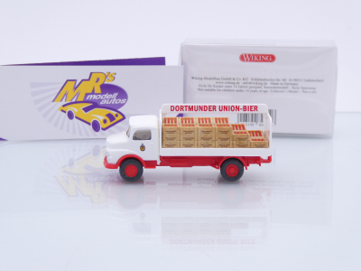 Preview: Wiking 0848 04 # Mercedes-Benz Kurzhauber Getränke-LKW Baujahr 1969-71 " Dortmunder Union " 1:87