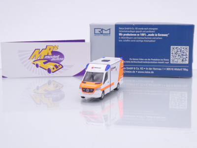 Rietze 76135 # Mercedes-Benz Strobel RTW 18 Einsatzwagen " Malteser Leverkusen 112 " 1:87