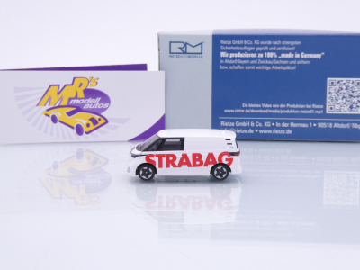Preview: Rietze 32106 # Volkswagen VW ID. Buzz Cargo " Strabag Bauunternehmen " 1:87
