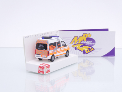 Preview: Busch 54055 # Mercedes-Benz Sprinter kurz " Malteser Wolfsburg / Krankentransport " 1:87