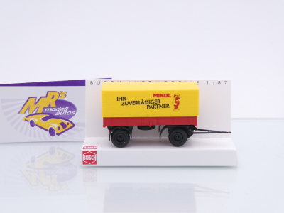 Preview: Busch 53358 # Anhänger IFA HL 80 mit Plane " Minol zuverlässiger Partner " 1:87