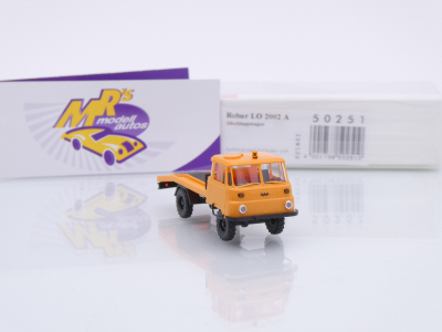 Preview: Busch 50251 # Robur LO 2002 A Abscchleppwagen " kommunalorange " 1:87