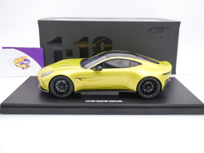 Preview: GT Spirit GT514 # Aston Martin Vantage Baujahr 2024 " yellowgreenmetallic " 1:18