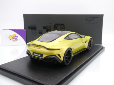 Preview: GT Spirit GT514 # Aston Martin Vantage Baujahr 2024 " yellowgreenmetallic " 1:18