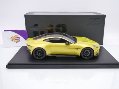Preview: GT Spirit GT514 # Aston Martin Vantage Baujahr 2024 " yellowgreenmetallic " 1:18