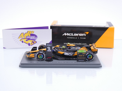 Preview: Spark S9523 # McLaren MCL38 F1 #4 Winner Miami GP 2024 " Lando Norris " 1:43