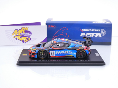 Preview: Spark SB823 # Audi R8 LMS GT3 Evo II #28 24h Spa 2024 " Haas Racing Team " 1:43