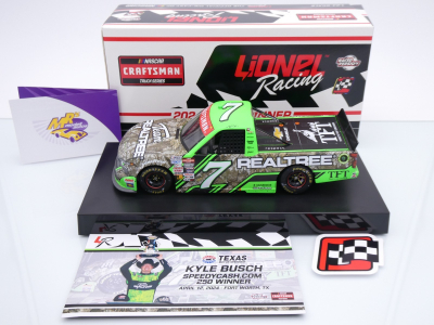 Preview: Lionel Racing WX72424REAKBG # Chevrolet Silverado NASCAR Truck 2024 " Kyle Busch - Team Realtree Camo Texas Race Winner " 1:24