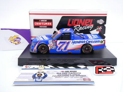 Lionel Racing W712424HENRXC # Chevrolet Silverado NASCAR Truck 2024 " Rajah Caruth - HendrickCars.com Las Vegas Race Winner " 1:24