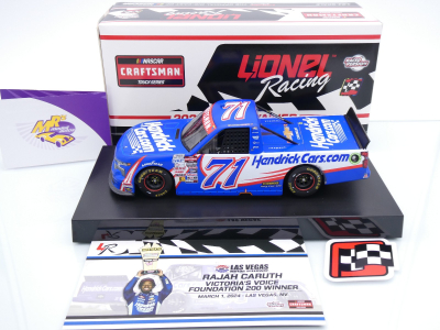 Preview: Lionel Racing W712424HENRXC # Chevrolet Silverado NASCAR Truck 2024 " Rajah Caruth - HendrickCars.com Las Vegas Race Winner " 1:24