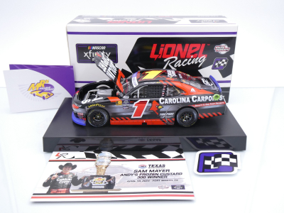 Preview: Lionel Racing WX12423CCPSMG # Chevrolet Camaro NASCAR Xfinity 2024 " Sam Mayer - Carolina Carports Texas Race Winner " Chrom Startnummer " " 1:24