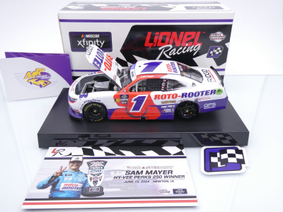Preview: Lionel Racing WX12423RTRSMI # Chevrolet Camaro NASCAR Xfinity 2024 " Sam Mayer - Roto-Rooter Plumbing Iowa Race Winner " 1:24