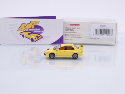 Preview: Micro City / Herpa 87MC000004 # Mitsubishi Lancer Evo 9 Baujahr 2005 " gelb " 1:87